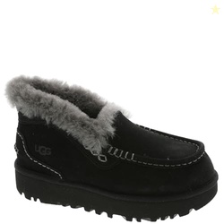 UGG WOMEN'S ANSLEY PARC SLIPPER, BLACK, 9