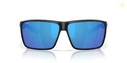 Costa Del Mar Rincon II Sunglasses, Matte Black/Blue Mirrored 580G, 64 mm