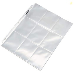 Amazon Basics 9-Sleeve Trading Card Protectors Binder Sheet, Transparent, 100 Pack