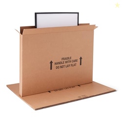 Amazon Basics TV Moving Box for 50-inch TV, Picture and Mirror, Heavy Duty Shipping Container, 48 x 4 x 33 inches, 3 Pack