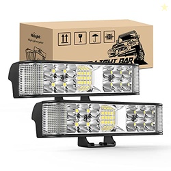 Nilight Side Shooter LED Pods 2PCS 6.5 Inch 60W Flood Spot Beam Combo Light Bar LED Fog Driving Lighting Work Lamp for Truck ATV UTV Boat
