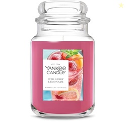YANKEE CANDLE ICED BERRY LEMONADE, SCENTED CANDLE, 22OZ LARGE JAR WITH UP TO 150 HOUR BURN TIME, GIFTABLE