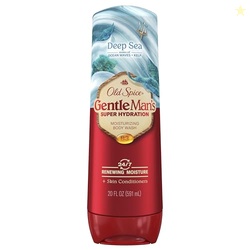 OLD SPICE BODY WASH GENTLEMANS SUPER HYDRATION FOR MEN, 24/7 RENEWING MOISTURE, GENTLE ON SKIN WITH SKIN CONDITIONERS, DEEP SEA WITH OCEAN WAVES + KELP SCENT, 20 OZ