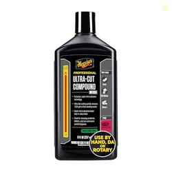 Meguiars Mirror Glaze M105 Ultra-Cut Compound, Pro-Grade Car Compound for Removing Scratches and Heavy Swirls, Restores Gloss and Clarity, Car Guy Gifts for Men and Women Who Love to Detail, 8 Oz