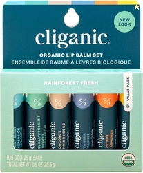 Cliganic Organic Lip Balm Set (6 Flavors)