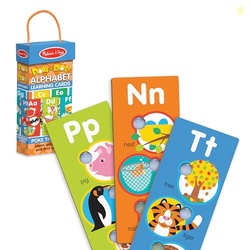 Melissa & Doug Poke-a-Dot! Alphabet Jumbo Learning Cards, 13 Double Sided Interactive ABC Flash Cards, Educational Activities for Toddlers and Preschoolers, Ages 1+