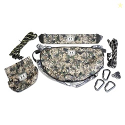 Hawk Chaos Camo Pattern Lightweight Ultra Packable Helium Hammock Tree Saddle with Padded and Removable Seat