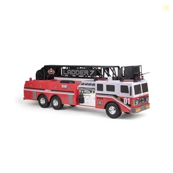 Mighty Fleet Titans 29" Jumbo Toy Fire Truck  Realistic Flashing Lights, Siren Sounds & Extendable Rotating Ladder  Durable, Interactive Vehicle Toy for Kids Ages 3+