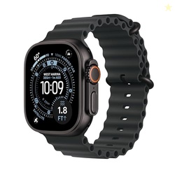Apple Watch Ultra 3 [GPS + Cellular 49mm] Running & Multisport Smartwatch w/Rugged Titanium Case w/Black Ocean Band. Satellite Communications, Advanced Health & Fitness Tracking