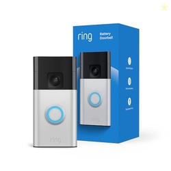 Ring Battery Doorbell | Home or business security with Head-to-Toe Video, Live View with Two-Way Talk, and Motion Detection & Alerts, Satin Nickel