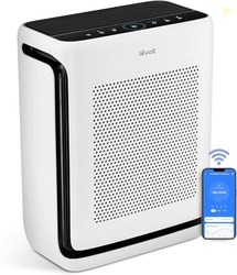 LEVOIT Air Purifiers for Home Large Room Up to 1875 Ft with Washable Pre-Filter, AHAM VERIFIDE, Air Quality Monitor, HEPA Sleep Mode for Allergies, Pet Hair in Bedroom, Vital 200S-P, White