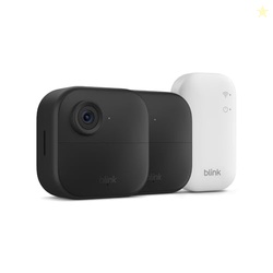 Blink Outdoor 4  Wireless smart security camera, two-year battery life, 1080p HD day and infrared night live view, two-way talk. Sync Module Core included  2 camera system