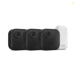 Blink Outdoor 4  Wireless smart security camera, two-year battery life, 1080p HD day and infrared night live view, two-way talk. Sync Module Core included  3 camera system