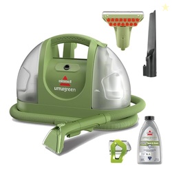 BISSELL LITTLE GREEN MULTI-PURPOSE PORTABLE CARPET AND UPHOLSTERY CLEANER, CAR AND AUTO DETAILER, WITH EXCLUSIVE SPECIALTY TOOLS, GREEN, 1400B
