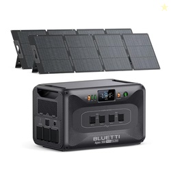 BLUETTI Apex 300 Solar Generator (2025 New) with 2 200W Solar Panels, 2764.8Wh LFP Battery Backup with 6 3840W AC Outlets (7680W Surge), 120V/240V Dual Voltage, Ideal for Camping and Off-Grid Living