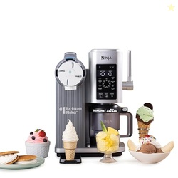 Ninja CREAMi Scoop & Swirl Ice Cream and Soft Serve Maker, Sorbet, Milkshake, Frozen Yogurt, Low Calories Program & More, 13-in-1, Soft Serve Handle & (2) CREAMi 2-in-1 16oz Pints, NC701
