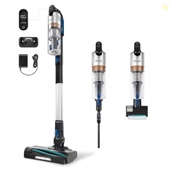LEVOIT Cordless Vacuum Cleaner with HEPA Filter, Stick Vac with Tangle-Resistant Design, Up to 60 Mins, Powerful Suction, Lightweight, Mini Motorized Brush, for Carpet, Hard Floor, Pet Hair, LVAC-300
