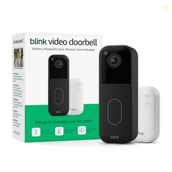 Blink Video Doorbell (newest model)  Head-to-toe HD view, two-year battery life, and simple setup. Sync Module Core included  System (Black)
