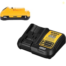 DEWALT 20V MAX Battery Pack with Charger, 3 Ah, Extra Long Run Time (DCB230C)