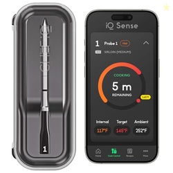 CHEF iQ Sense [2025 Model] | Smart Wireless Meat Thermometer | Ultra-Thin Probe | WiFi Unlimited Range | 1000F Heat Safe | 5 Sensors | BBQ, Grill, Oven, Smoker, Air Fryer | Gen3