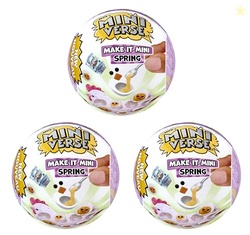 MGA's Miniverse Make It Mini Make It Mini Spring (3 Pack) - Spring, Seasonal, Easter, Blind Pack, DIY, Crafts, Activity, Resin Play, Replica Food, NOT Edible, Collectors, 8+