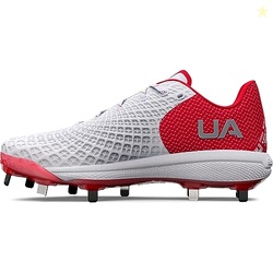 Under Armour Women's Glyde 2.0 MT, (104) White/Red/Metallic Silver, 9, US