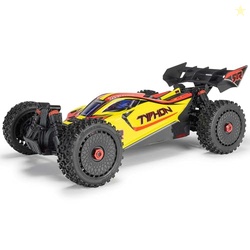 ARRMA RC CAR 1/8 TYPHON 4X4 RTR BRUSHED BUGGY, YELLOW (BATTERY AND CHARGER NOT INCLUDED), ARA4206V4T2