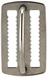 Scuba Choice Stainless Steel Weight Belt Keeper with D-Ring  Heavy Duty, Slip-Free, Prevents Accidental Release, Fits 2" Webbing, Ideal for Diving, Spearfishing, and Water Sports Accessories