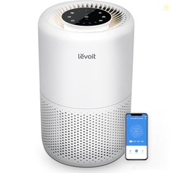 LEVOIT AIR PURIFIER FOR HOME BEDROOM DORM ROOM, SMART WIFI ALEXA CONTROL, AHAM VERIFIDE, 3-IN-1 FILTER WITH HEPA SLEEP MODE FOR ALLERGENS, POLLUTANTS, SMOKE, DUST, CORE 200S-P, WHITE