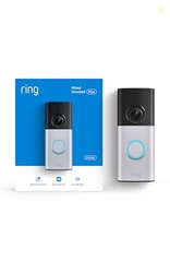 Ring Wired Doorbell Plus (Newest Model)  Retinal 2K with wide-angle video, 4x Enhanced Zoom, and Low-Light Sight, Nickel Silver