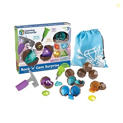 Learning Resources Rock 'n Gem Surprise - 19 Pieces, Ages 3+ Toddler Learning Toys, Sorting and Matching Toys, Early STEM for Kids