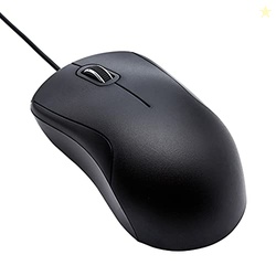 Amazon Basics 3-Button USB Wired Mouse with Precision Scroll Wheel, Standard, Black