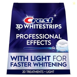 Crest 3D Whitestrips Professional Effects + LED Light  Teeth Whitening Kit, 1 Light + 20 Treatments, Each with 1 Upper/1Lower, 40 Strips  Crest 3DWhite Teeth Whitening Strips