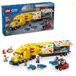 LEGO City Yellow Delivery Truck Toy - Semi Truck Building Toy for Boys & Girls, Ages 8+ Years - Gift for Christmas - Pretend Play W/ 3 Minifigures - 60440