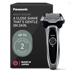 Panasonic ARC5 Electric Razor for Men with Pop-Up Trimmer, Wet/Dry 5-Blade Electric Shaver with Intelligent Shave Sensor and Multi-Flex Pivoting Head  ES-LV65-S (Silver)
