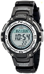 Casio SGW100 Series | Digital Watch & Compass | Black | 200M WR | 100 SEC Stopwatch | Twin Sensor for Direction & Temperature | Low Temp Resistant | World Time | Auto Calendar | Multi Alarm