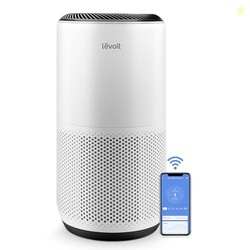 LEVOIT AIR PURIFIERS FOR HOME LARGE ROOM UP TO 1733 FT WITH HEPA SLEEP MODE, AHAM VERIFIDE, AUTO MODE, AIR QUALITY MONITOR, SMART WIFI, 3-IN-1 FILTER FOR PET ALLERGY, SMOKE, DUST, CORE 400S-P, WHITE