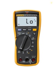 FLUKE 117 DIGITAL MULTIMETER, NON-CONTACT AC VOLTAGE DETECTION, MEASURES RESISTANCE/CONTINUITY/FREQUENCY/CAPACITANCE/MIN MAX AVERAGE, AUTOMATIC AC/DC VOLTAGE SELECTION, LOW IMPEDANCE MODE