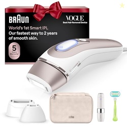 BRAUN SMART IPL, VOGUES BEST HAIR REMOVAL DEVICE, SKIN IEXPERT PRO 7: AT HOME LASER HAIR REMOVAL, PERMANENT VISIBLE HAIR REDUCTION, FREE APP, VENUS RAZOR, 2 SMART HEAD, FACIAL TRIMMER, IPL7219