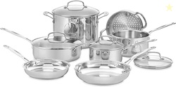 Cuisinart 77-11G Stainless Steel 11-Piece Set Chef's-Classic-Stainless-Cookware-Collection