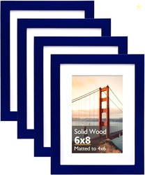 KINLINK 6X8 PICTURE FRAME NAVY, SET OF 4