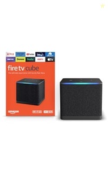AMAZON FIRE TV CUBE, WITH AI-POWERED FIRE TV SEARCH, HANDS-FREE STREAMING DEVICE WITH ALEXA, WI-FI 6E, 4K ULTRA HD