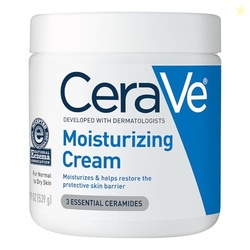 CeraVe Moisturizing Cream, Body and Face Moisturizer for Dry Skin, Body Cream with Hyaluronic Acid and Ceramides, Daily Moisturizer, Oil-Free, Fragrance Free, Non-Comedogenic, 19 Ounce