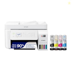 EPSON ECOTANK ET-4800 WIRELESS ALL-IN-ONE CARTRIDGE-FREE SUPERTANK PRINTER WITH SCANNER, COPIER, FAX, ADF AND ETHERNET  IDEAL-FOR YOUR HOME OFFICE, WHITE