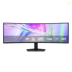 Samsung 49 Business Curved Ultrawide Dual QHD Computer Monitor, USB-C, DisplayPort, HDMI, 120Hz, VESA DisplayHDR 400, Built-in Speakers, Height Adjustable Stand, Eye Care, LS49C954UANXZA, 2024