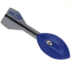 Nerf Vortex Aero Howler Foam Ball  Classic Long-Distance Football - Flight-Optimizing Tail - Hand Grip  Indoor and Outdoor Fun (Blue)