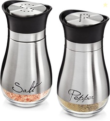 Stainless Steel Salt and Pepper Shaker Set 