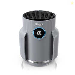 Shark Air Purifier for Home, NeverChange Compact Pro, for Bedroom, Nursery, Home Office, Dorm, HEPA-Exceeding Filter, Captures Pollutants, Pet Dander, Dust, Odor, Smoke, and More, HP071BRN, Winter Fog
