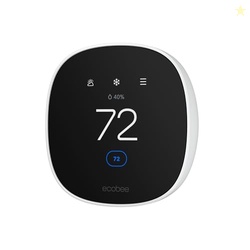 ECOBEE SMART THERMOSTAT ESSENTIAL - ENERGY STAR CERTIFIED PROGRAMMABLE WI-FI THERMOSTAT - WORKS WITH SIRI, ALEXA, AND GOOGLE ASSISTANT