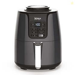Ninja | Air Fryer | 4 QT Capacity | 4-in1 Roast, Crisp, Roast, Reheats, & Dehydrates | Dishwasher Safe Parts | Includes 20 Easy & Healthy Recipes | Compact | Grey | AF101
